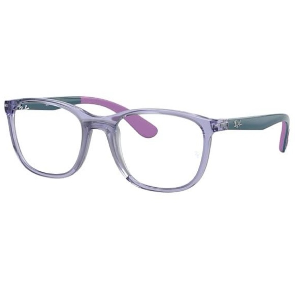 New RayBan RB1620 Kids Eyeglass Frame Polished Transparent Violet